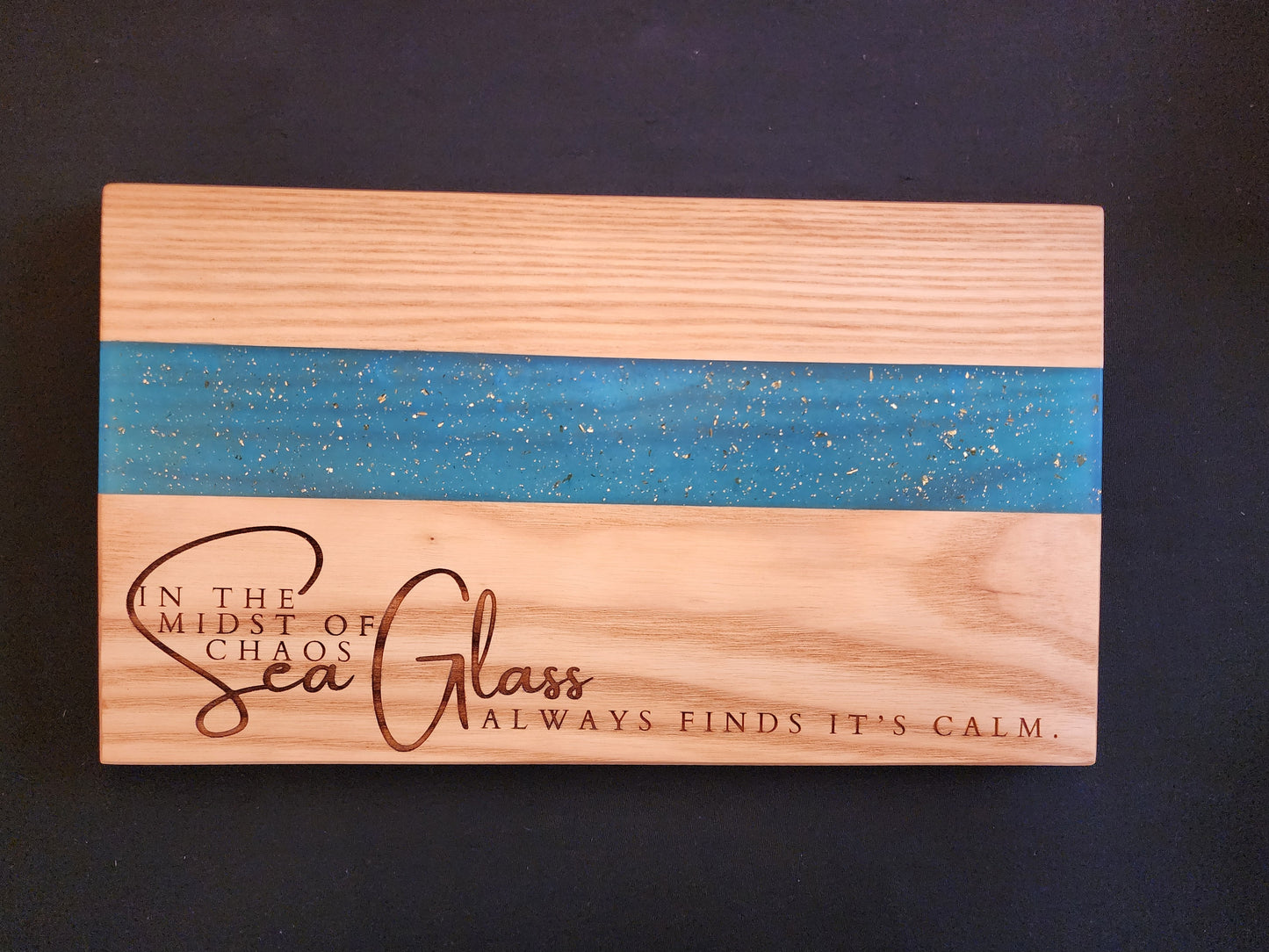 Sea Glass Serving Board & Coaster Set
