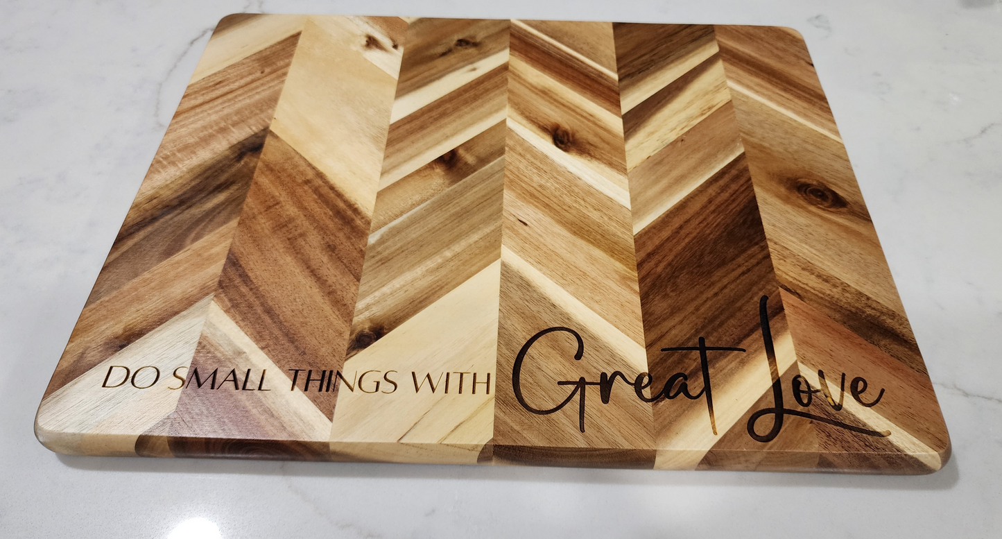 Herringbone Acacia Serving Board