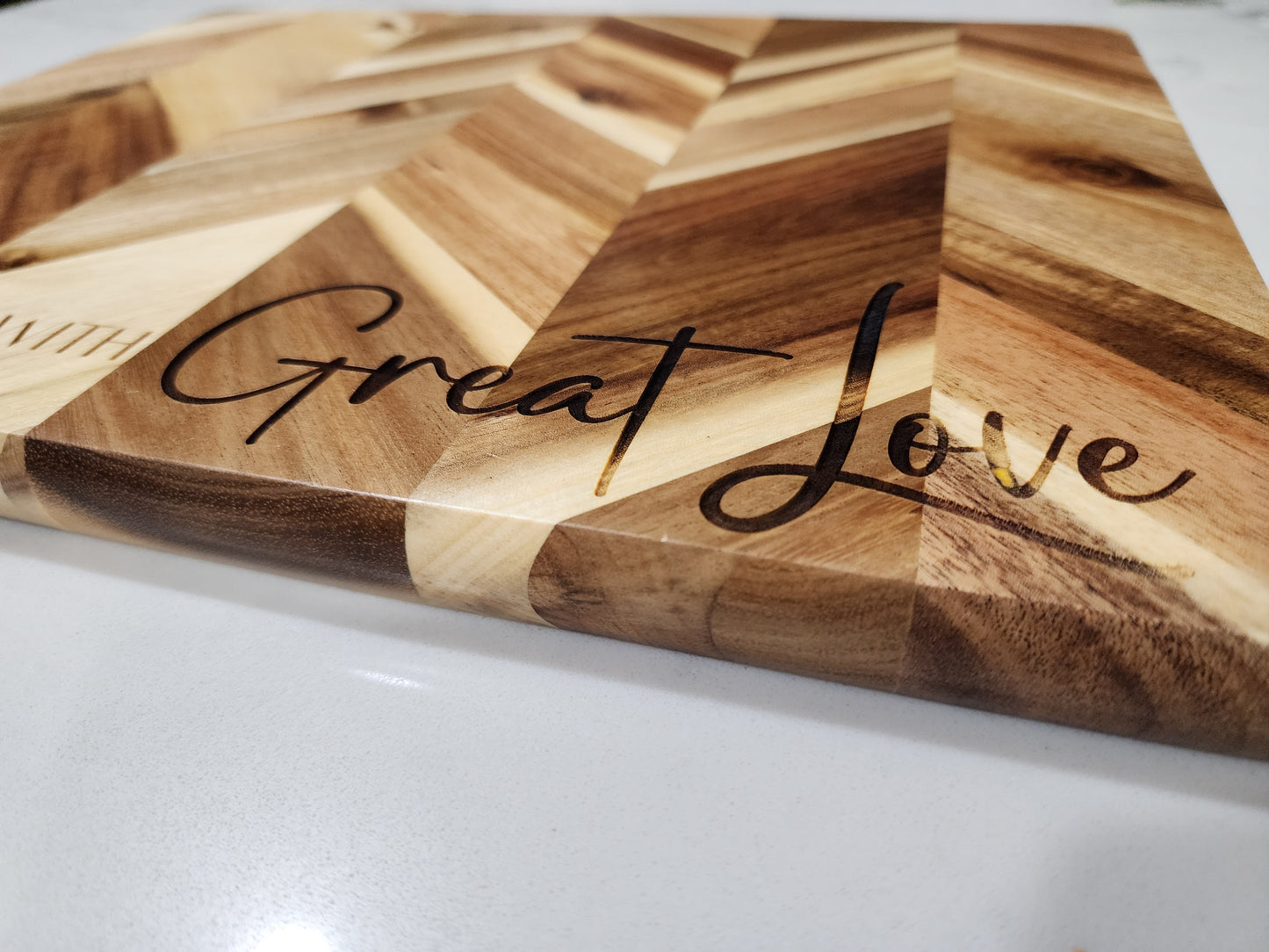 Herringbone Acacia Serving Board