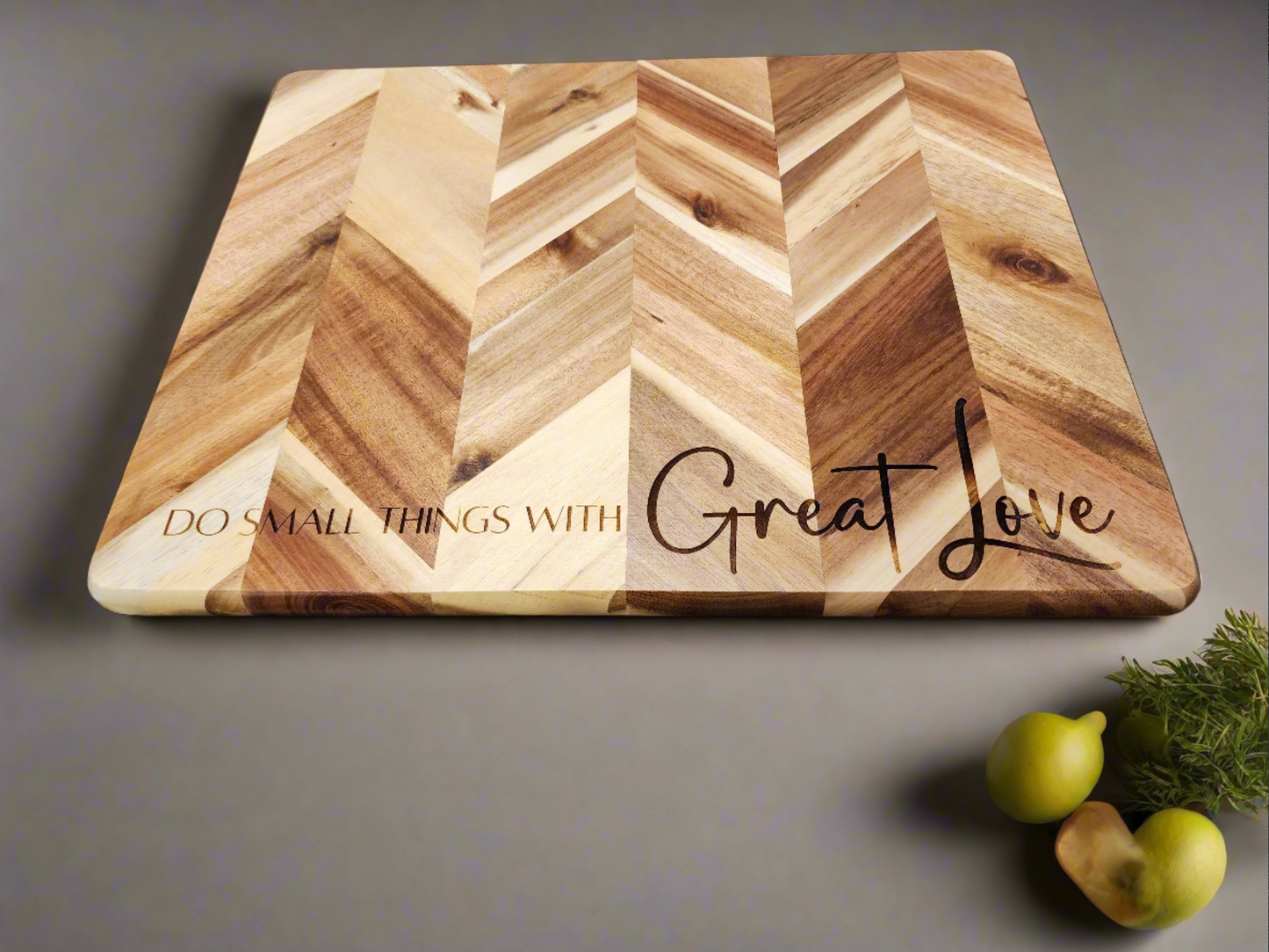 Herringbone Acacia Serving Board