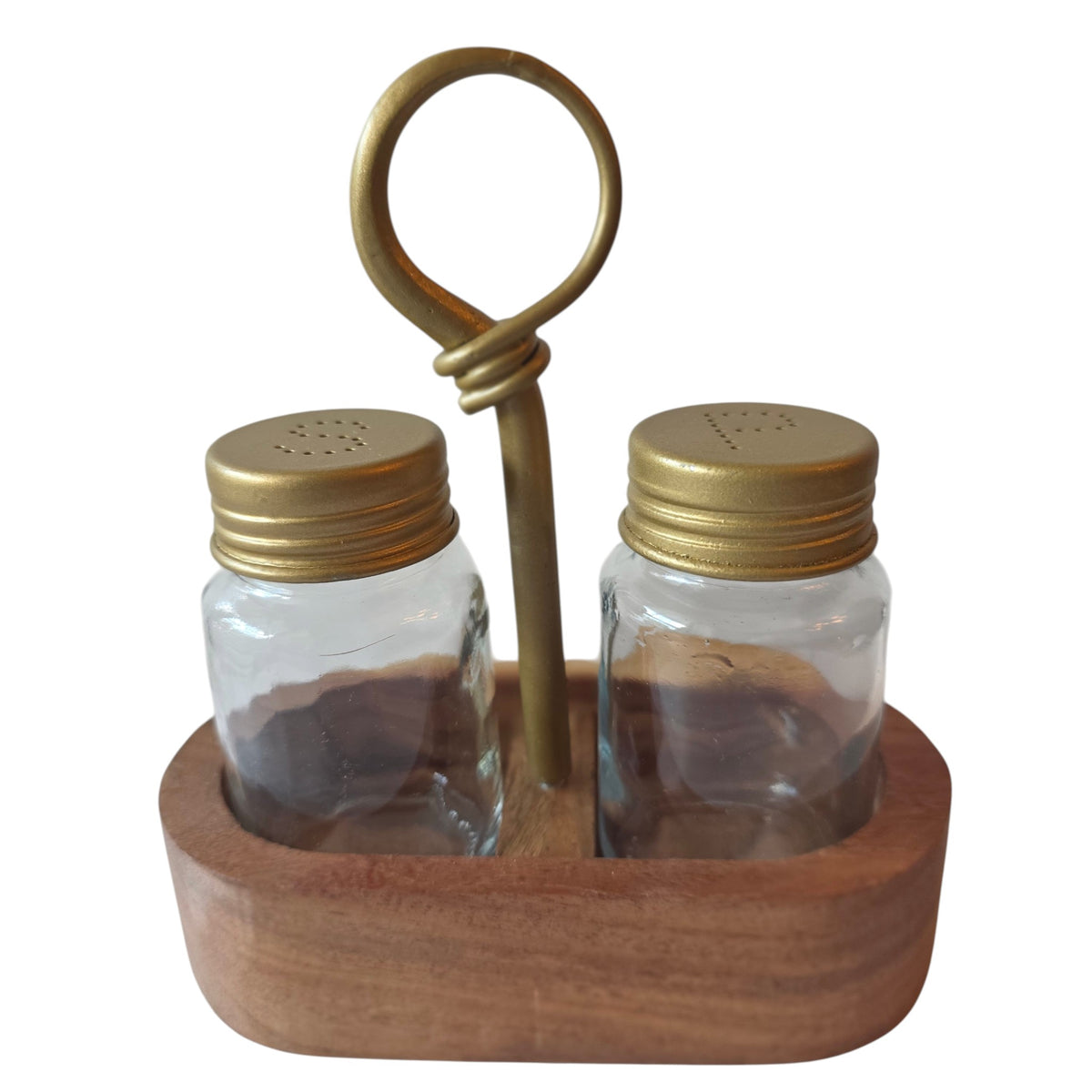 Not Salt Not Pepper Salt & Pepper Caddy with Glass Shakers - Customizable