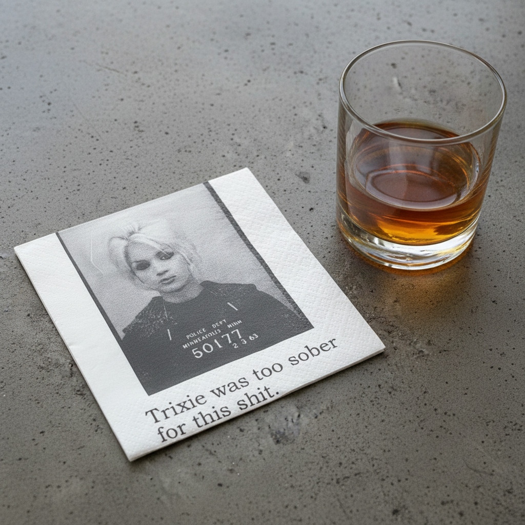 Cocktail Napkins - Trixie Was Too Sober For This Sh*t | Funny Party Decor