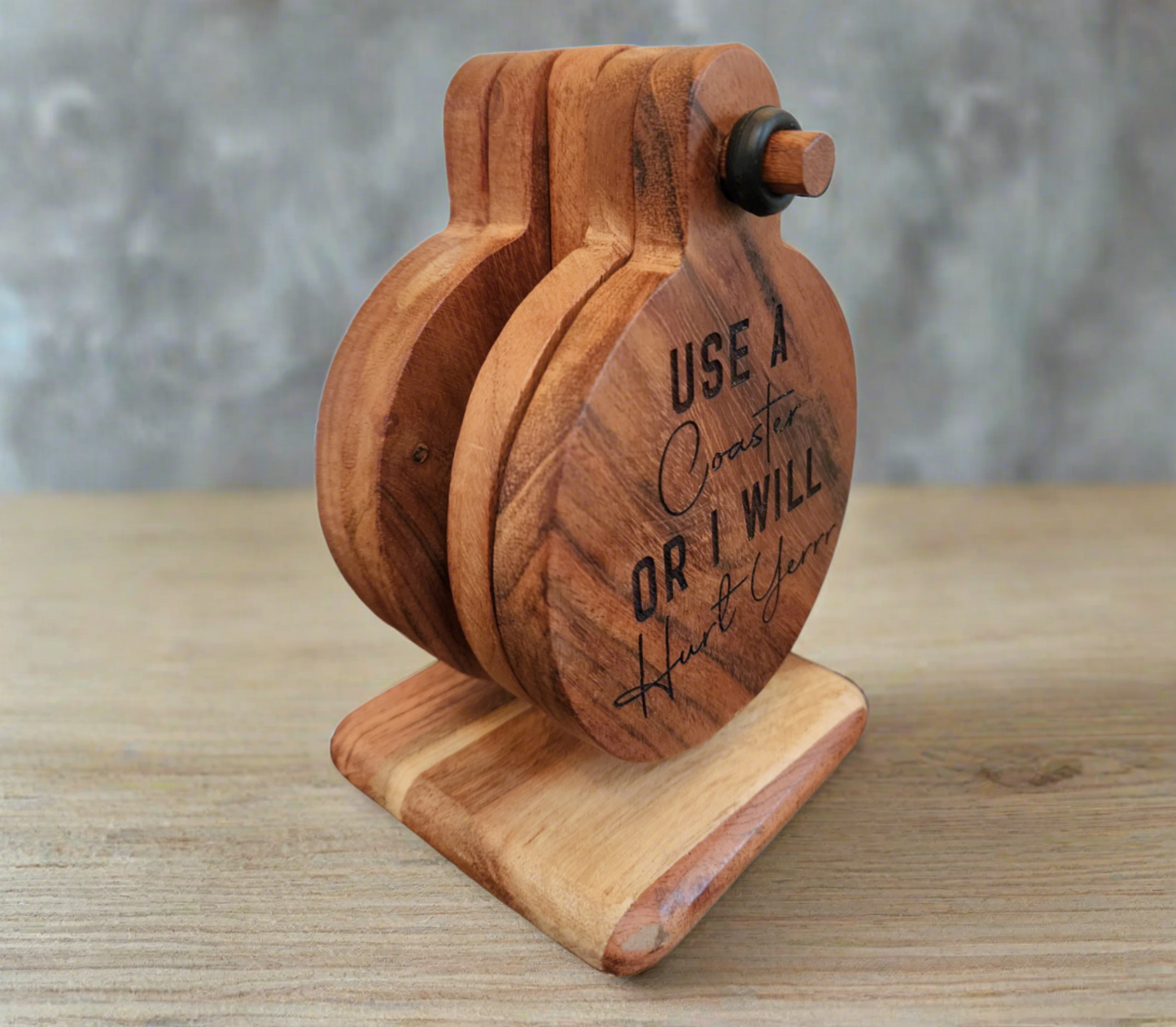 Use A Coaster Or I Will Hurt Yerrr - Funny Coaster Set Southern Humor