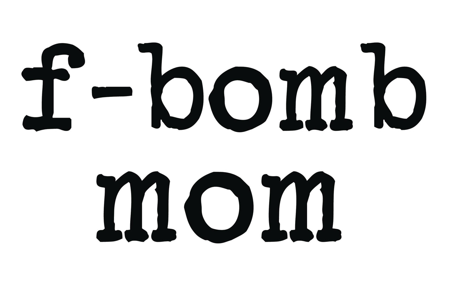 F-bomb Mom - Funny Linen Makeup Bag, Funny Cosmetic Bag