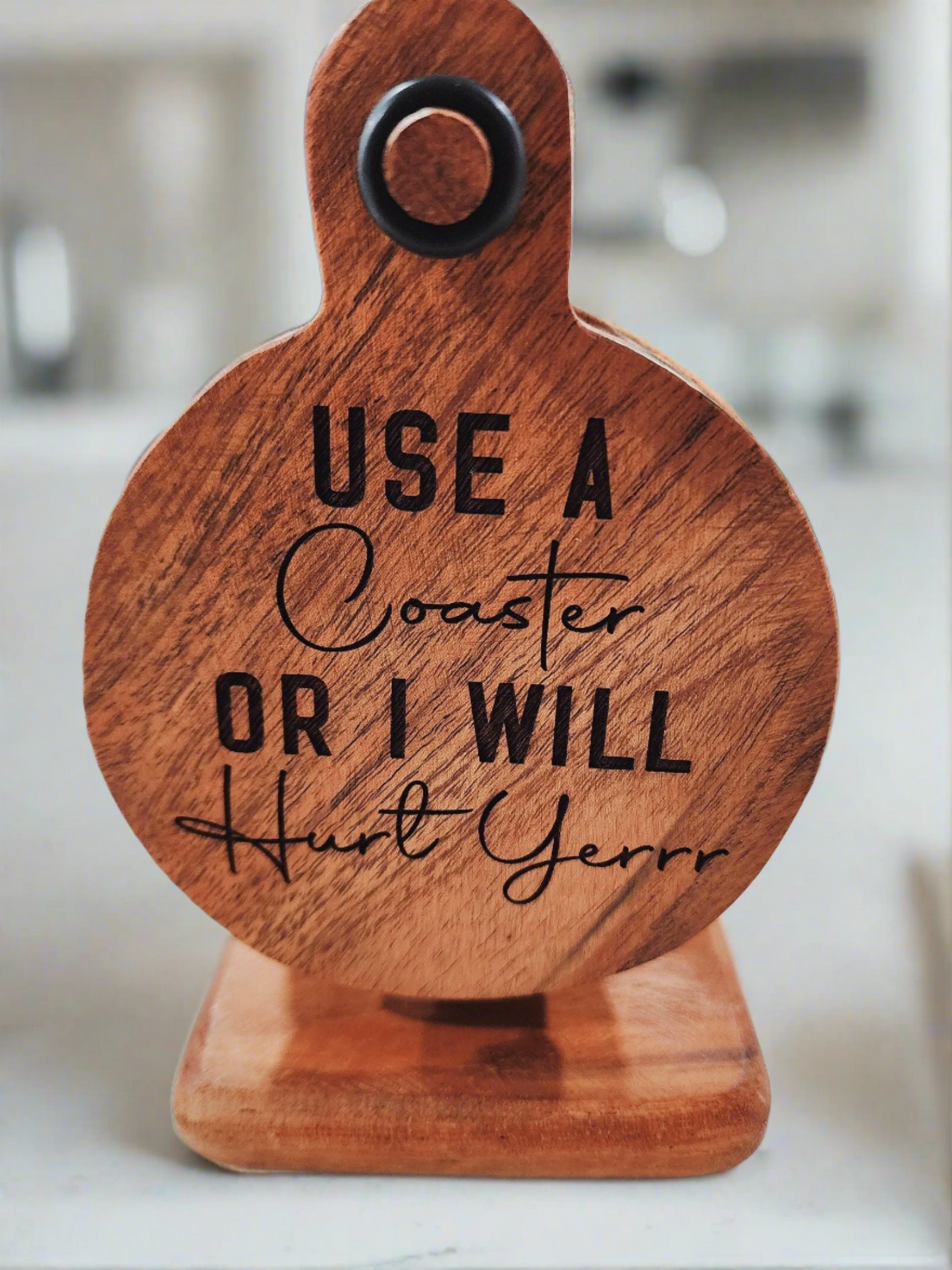 Use A Coaster Or I Will Hurt Yerrr - Funny Coaster Set Southern Humor