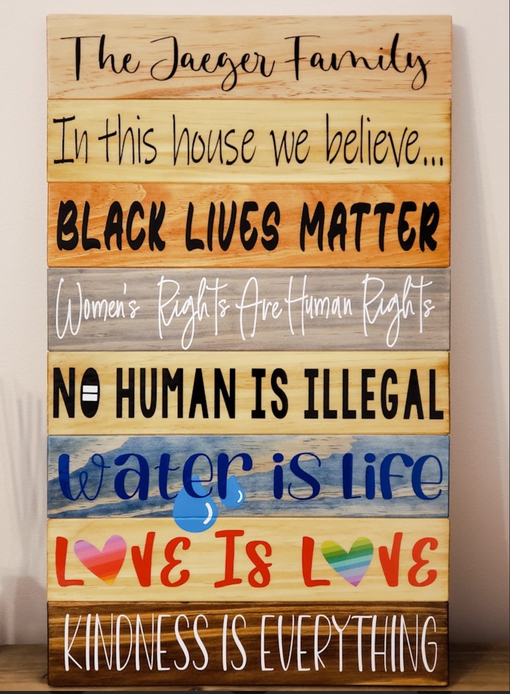 In This House We Believe... Wooden Panel Sign