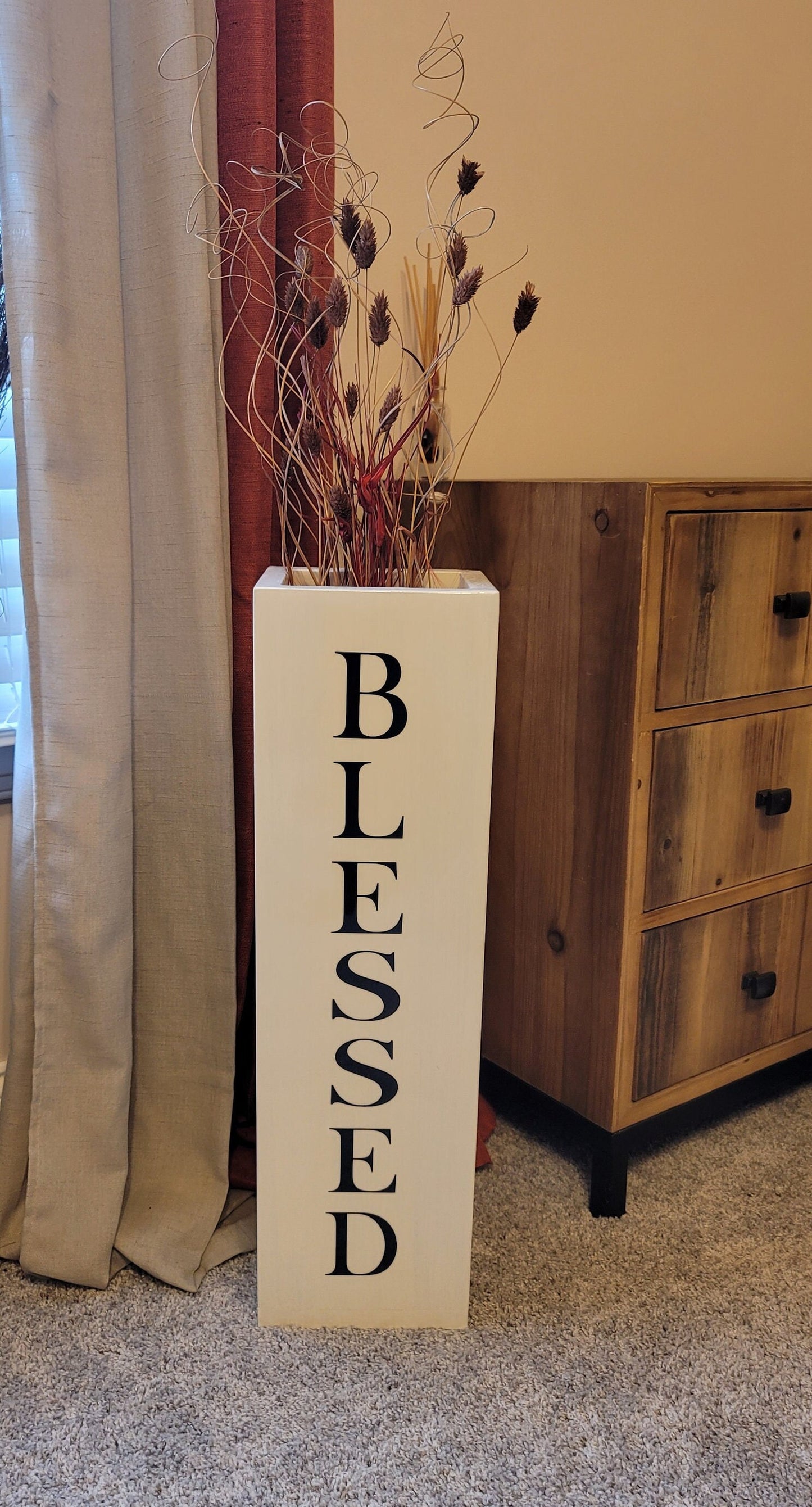 Wooden Floor Vase
