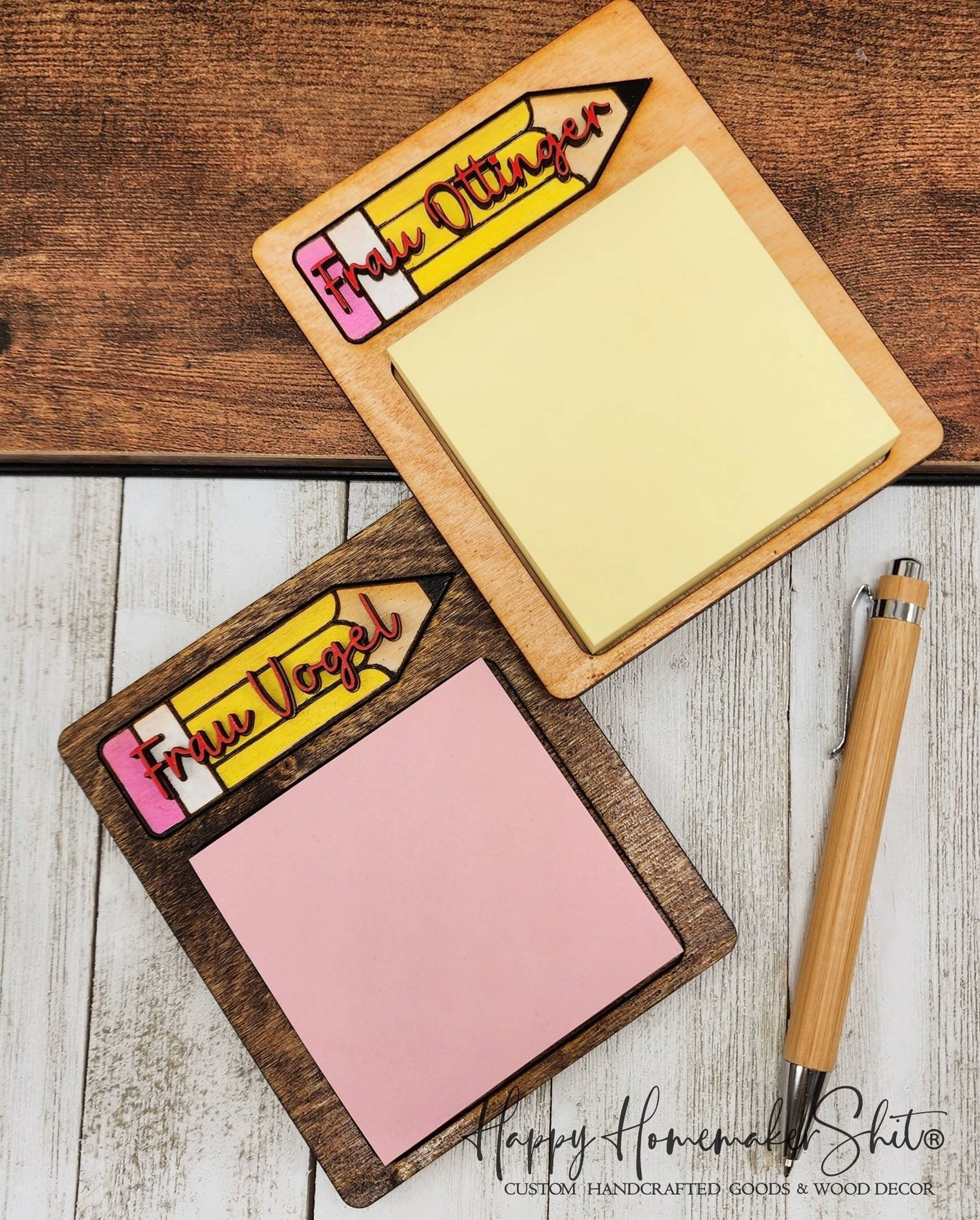 Teacher Gifts - Sticky Note Pad Tray - Customized