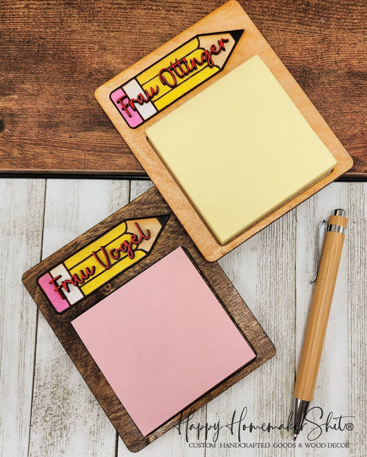 Teacher Gifts - Sticky Note Pad Tray - Customized