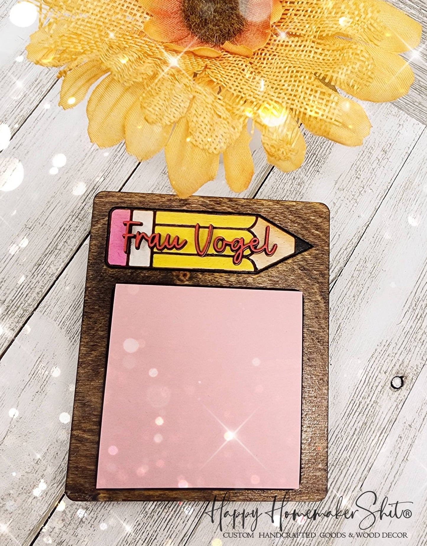 Teacher Gifts - Sticky Note Pad Tray - Customized