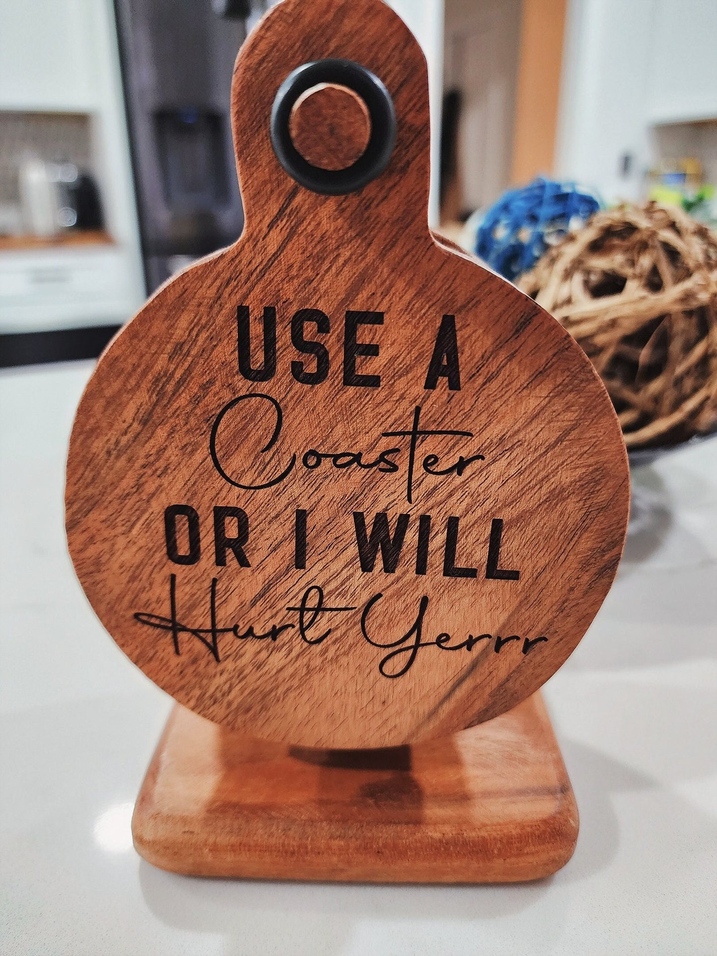Use A Coaster Or I Will Hurt Yerrr - Funny Coaster Set Southern Humor