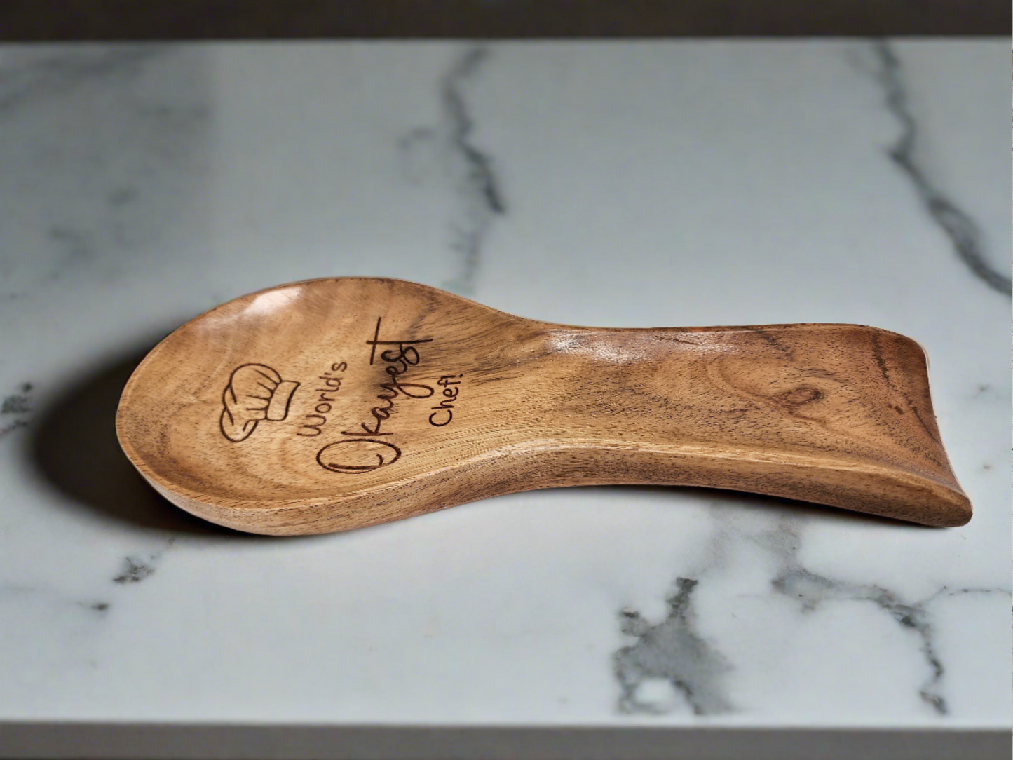 World's Okayest Chef Acacia Spoon Rest