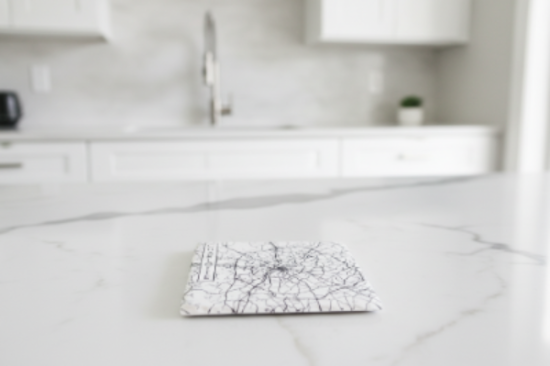 Ceramic Coaster -  Charlotte NC City Street Map | Table Decor