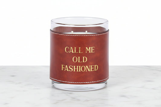 Faux Leather Rocks Glass - Call Me Old Fashioned | Whiskey Barware