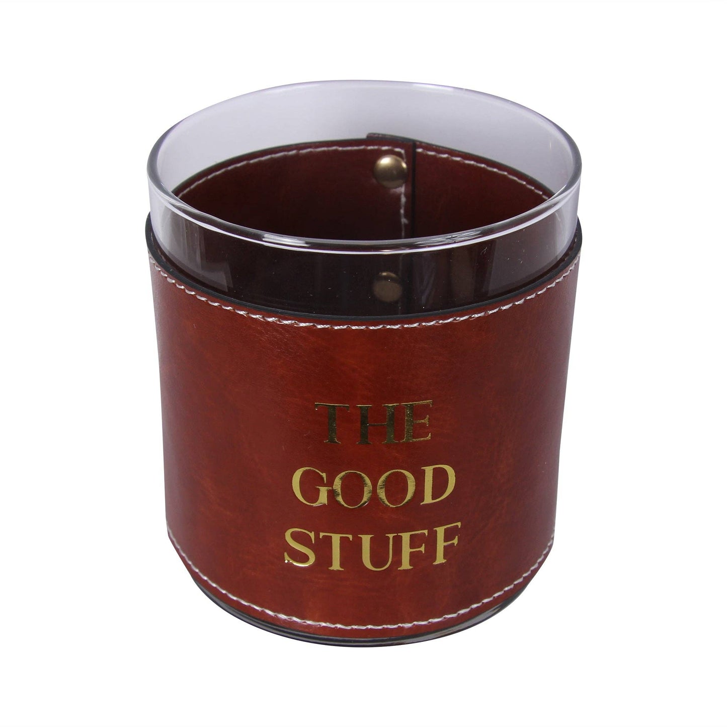 Faux Leather Rocks Glass - The Good Stuff | Whiskey Barware