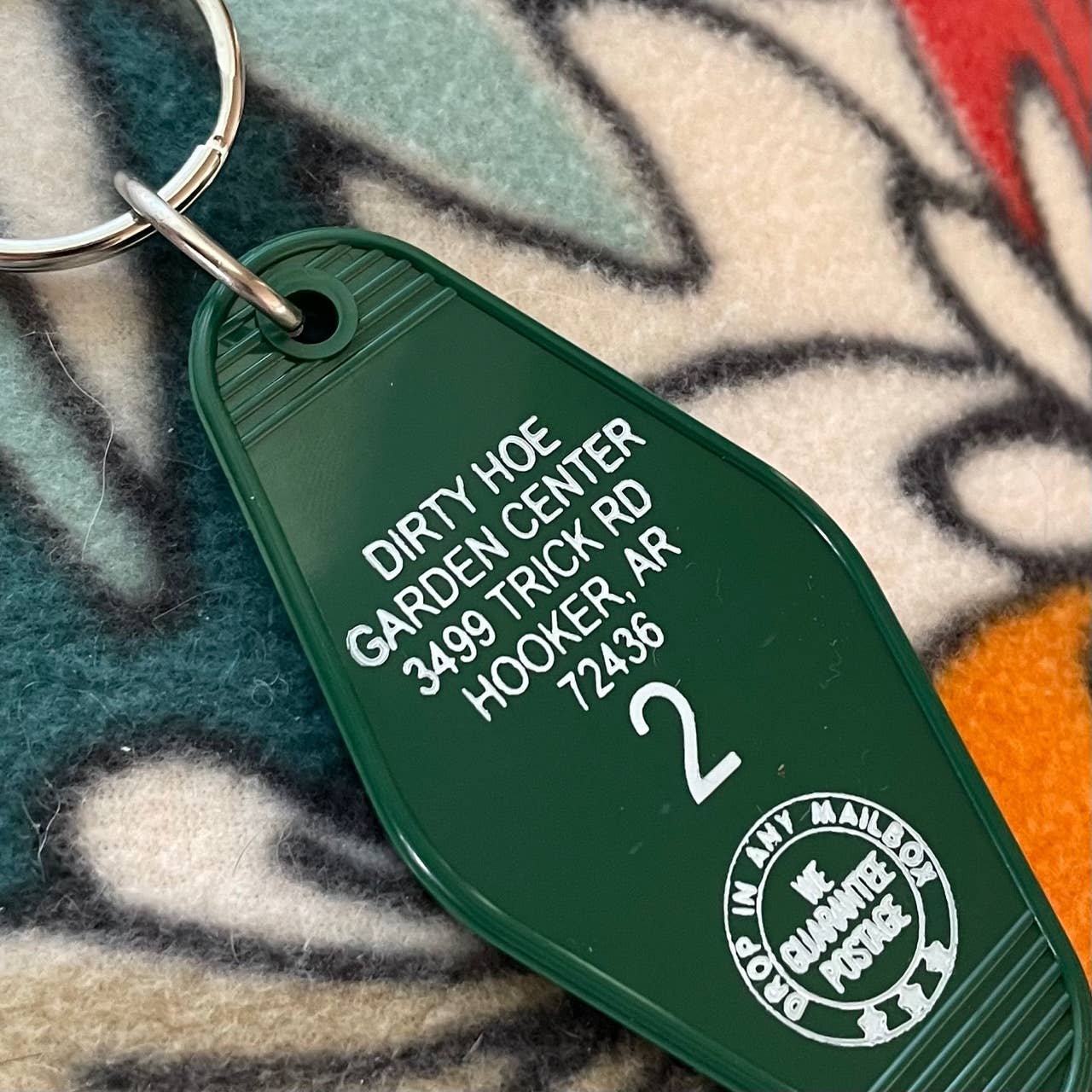 Motel Key Fob | Dirty Hoe Garden Center | Funny Plant Novelty Gift