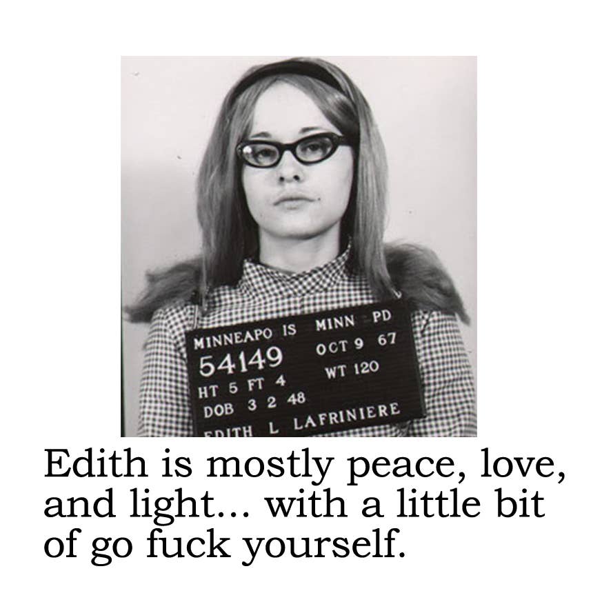 Air Freshener - Edith Is Mostly Peace Love Light | Funny Room or Car Decor