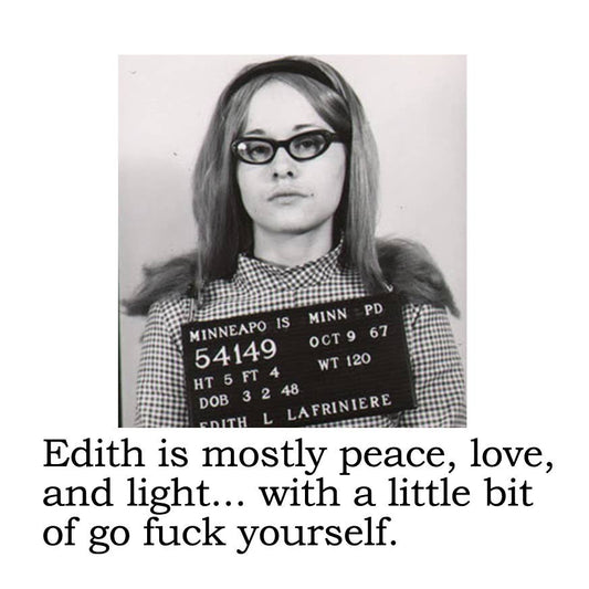 Air Freshener - Edith Is Mostly Peace Love Light | Funny Room or Car Decor