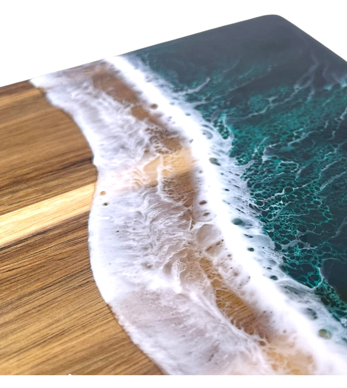 Acacia & Beach Green Resin Serving Board | Customizable