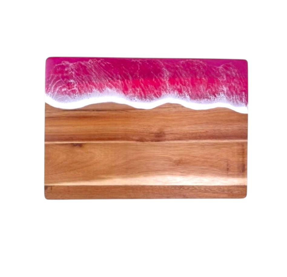 Acacia & Beach Pink Resin Serving Board | Customizable