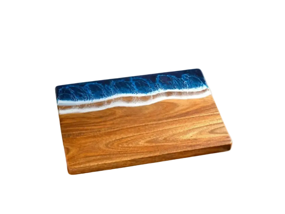 Acacia & Beach Blue Resin Serving Board | Customizable