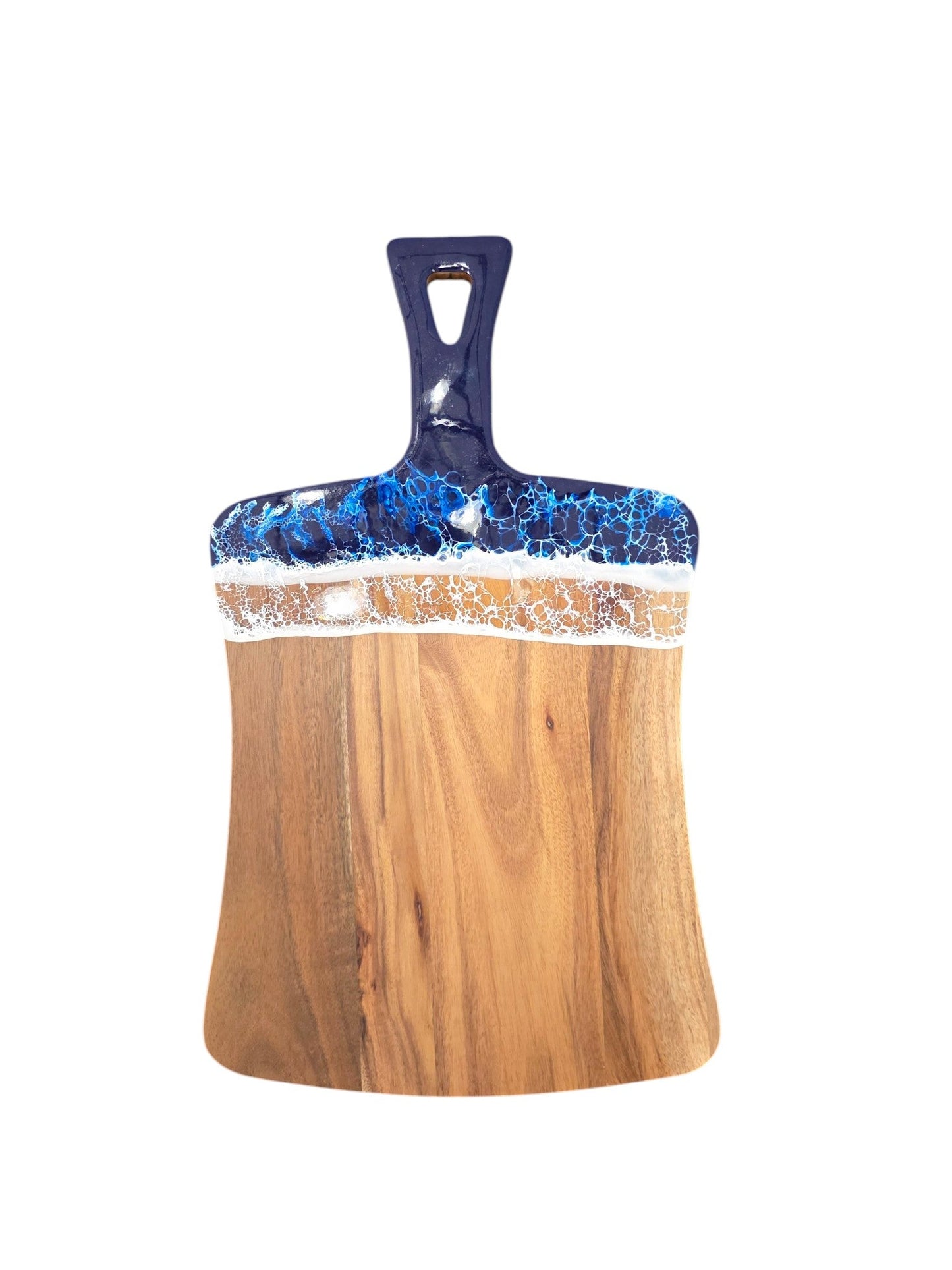 Acacia & Beach Blue Resin Ocean Serving Board with Handle | Customizable