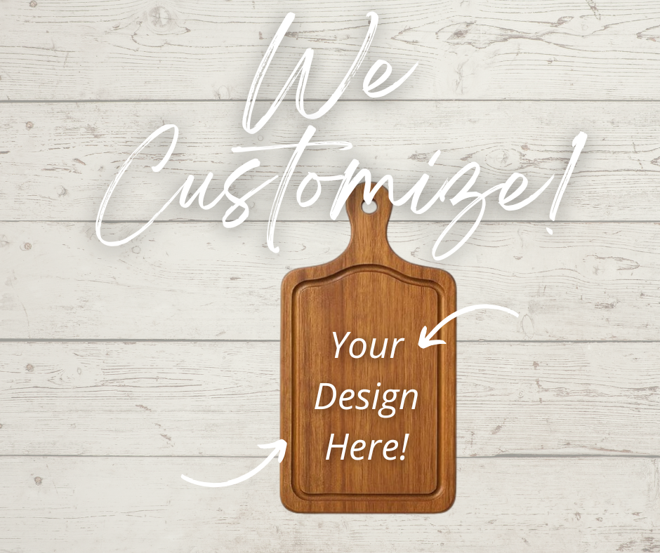 Acacia Serving Board  | 9.5in x 4.75in | Customizable