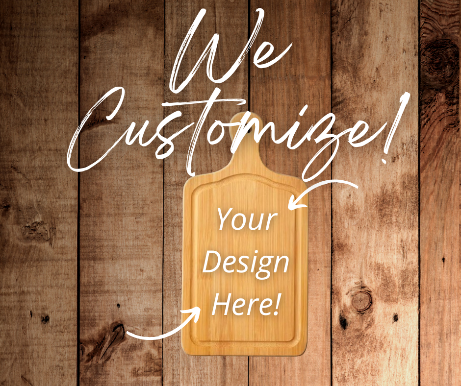 Bamboo Serving Board  | 9.5in x 4.75in | Customizable