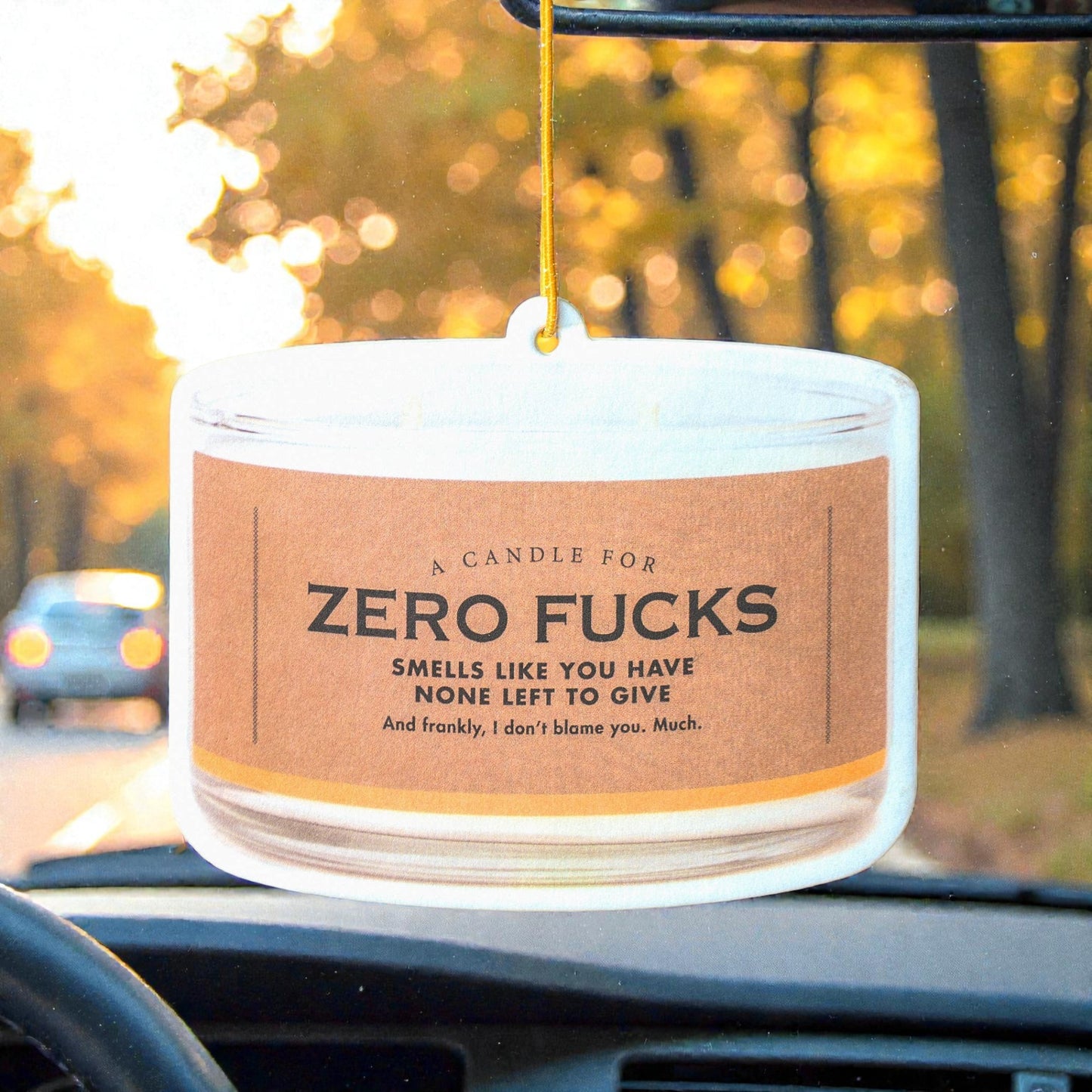 Air Freshener - Zero F*cks | Funny Room or Car Decor