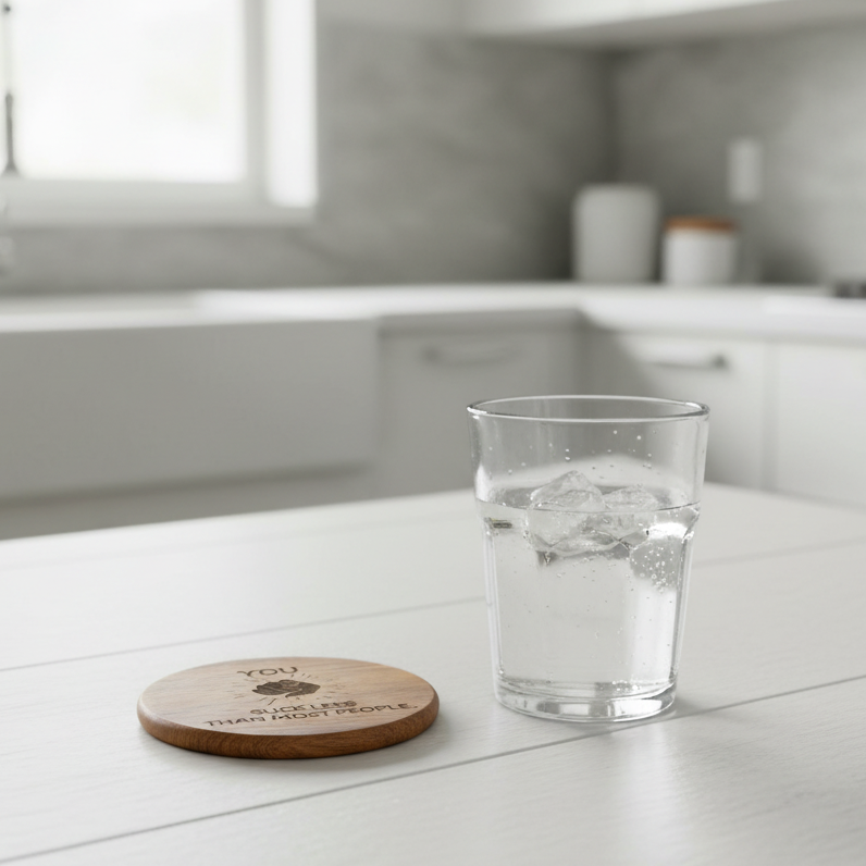 Wood Coaster - You Suck Less Than Most People | Funny Table Decor - Acacia
