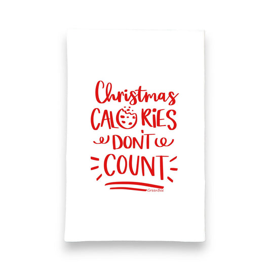 Christmas Calories Don't Count Tea Towel