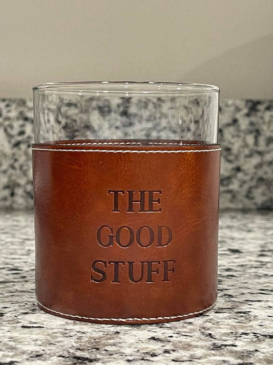 The Good Stuff - Faux Leather Rocks Glass