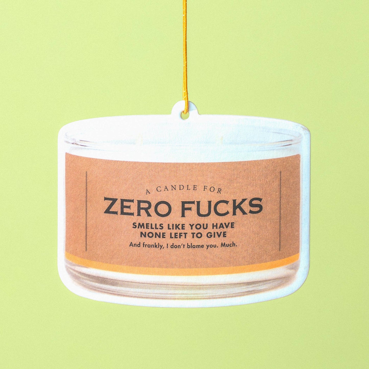 Air Freshener - Zero F*cks | Funny Room or Car Decor